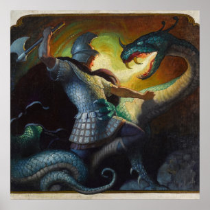 Legends of Charlemagne by Newell Convers Wyeth Poster