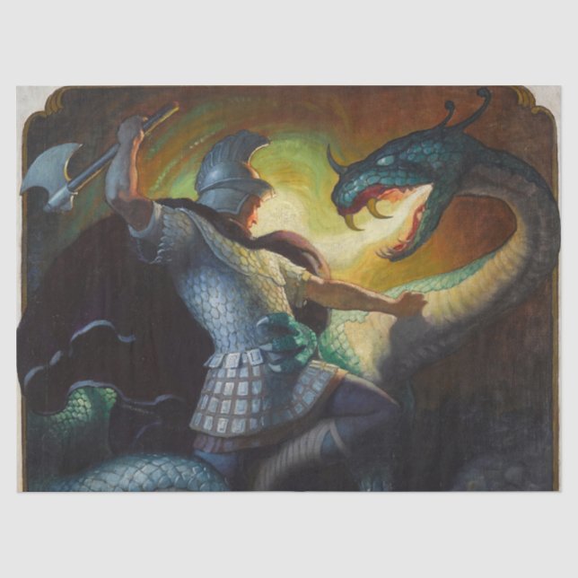 Legends of Charlemagne by Newell Convers Wyeth Tissue Paper (Front)