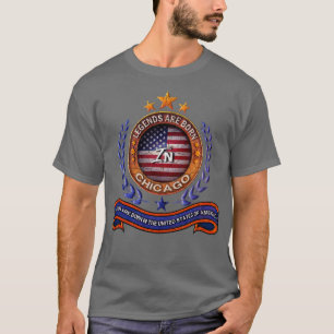 Legends of Chicago and the Retro USA Flag T-Shirt