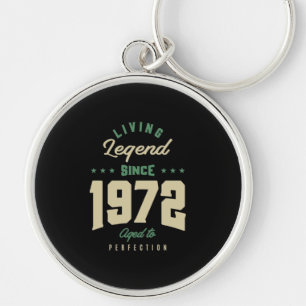 Legends Since 1972 Birthday Gift Keychain