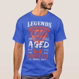 Legends Were Born in August 1954Guitar Pick Guitar T-Shirt