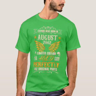 Legends Were Born in August 2002 - Rocker Biker 18 T-Shirt