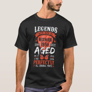 Legends Were Born In December 1950 Guitar Pick Gu T-Shirt