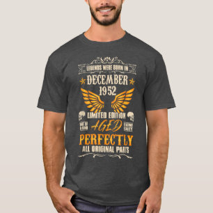 Legends Were Born in December 1952 - Rock Biker 70 T-Shirt