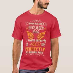 Legends Were Born in December 1966 - Rock Biker 56 T-Shirt