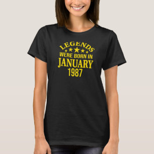 Legends Were Born in January 1987 36th Birthday T-Shirt