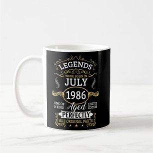 Legends Were Born In July 1986 37th Birthday 37 Ye Coffee Mug
