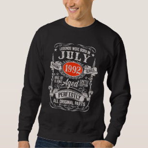 Legends Were Born In July 1992 30th Birthday 30 Ye Sweatshirt