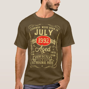Legends Were Born In July 1992 30th Birthday 30 Ye T-Shirt