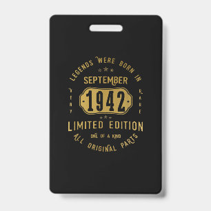 Legends Were Born In September 1942 79th Birthday Badge