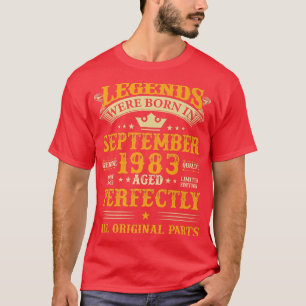 Legends Were Born in September 1983 39 Yrs Old 39t T-Shirt