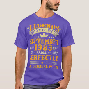 Legends Were Born in September 1983 39 Yrs Old 39t T-Shirt
