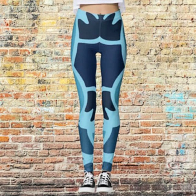 Legging à motif collage bleu Color Fun (Créateur téléchargé)