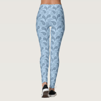 Legging à motif paisley bleu clair