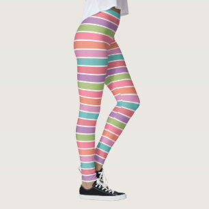 Legging à rayures colorées