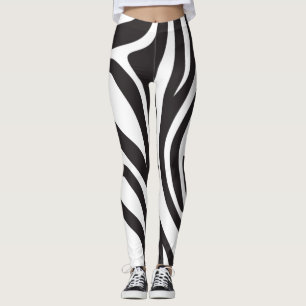 Legging African Zebra Effect.Nature and Minimalism