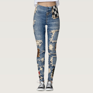 legging avec un jean classique a l'air