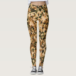 Legging Beige Marron & Noir