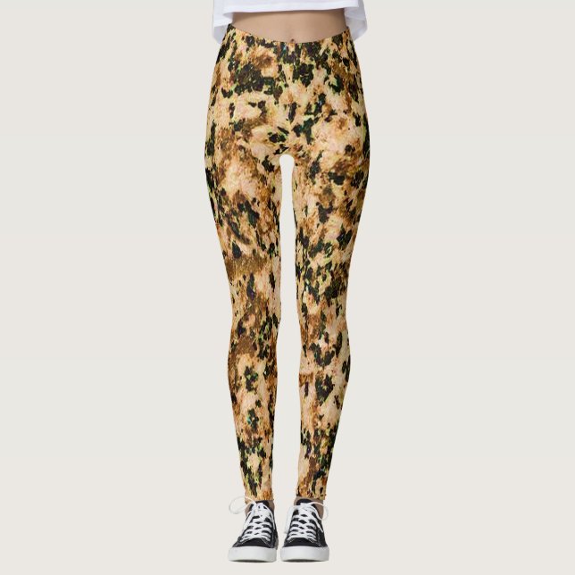 Legging Beige Marron & Noir (Devant)