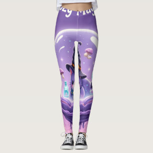 Legging Boule Magique Sorcière Kawaii Violet