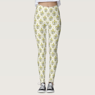 Legging élégant à motif Fleur de Lis