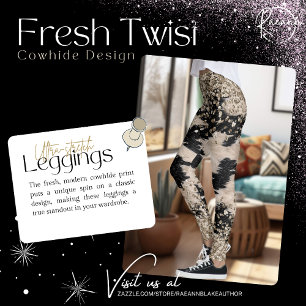 Legging en cuir de vachette à motif Fresh Twist