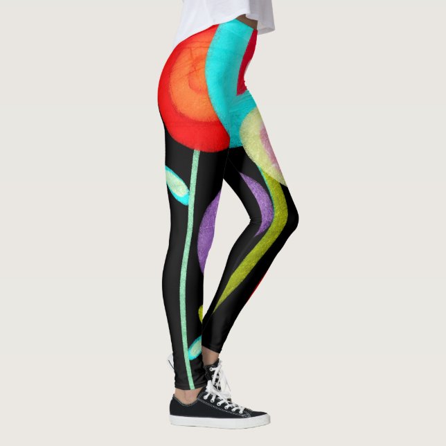 Legging - Huge Floral Black - Rupydetequila (Right)