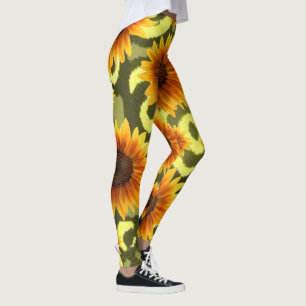legging long fleur de tournesol assorties adolesce