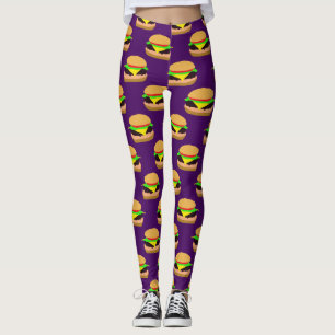 Legging motif cheeseburger