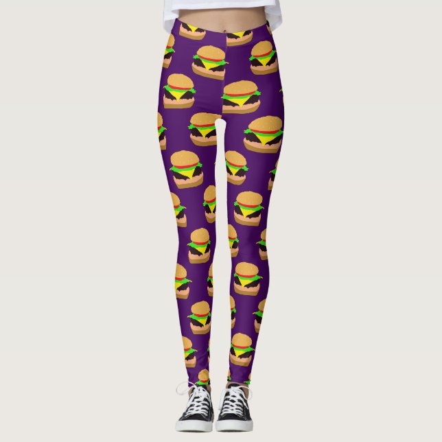 Legging motif cheeseburger (Devant)