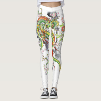 legging motif dragon chinois