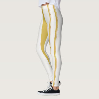 Legging motif or et blanc