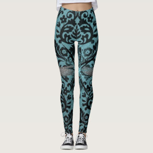 legging noir bleu long adolescent