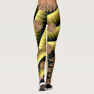 legging noir rose doré long adolescent