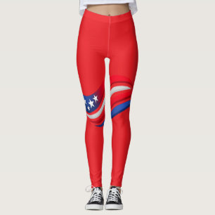 Legging Rouge Blanc Bleu Patriotique – Étoiles & D