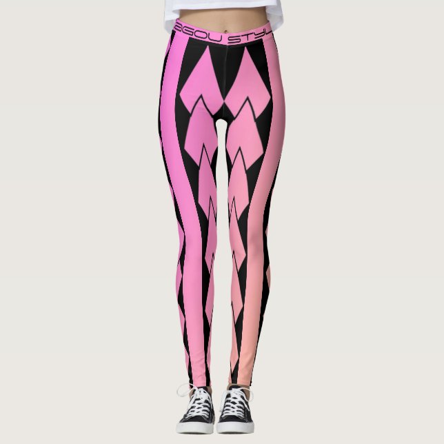 Legging style tribal blanc (Front)
