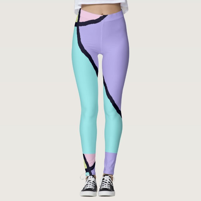 Legging Tile Cassé Couleurs Brumeuses (Devant)