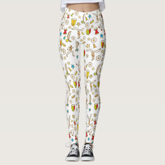 Legging trousers with a design of Capoeira