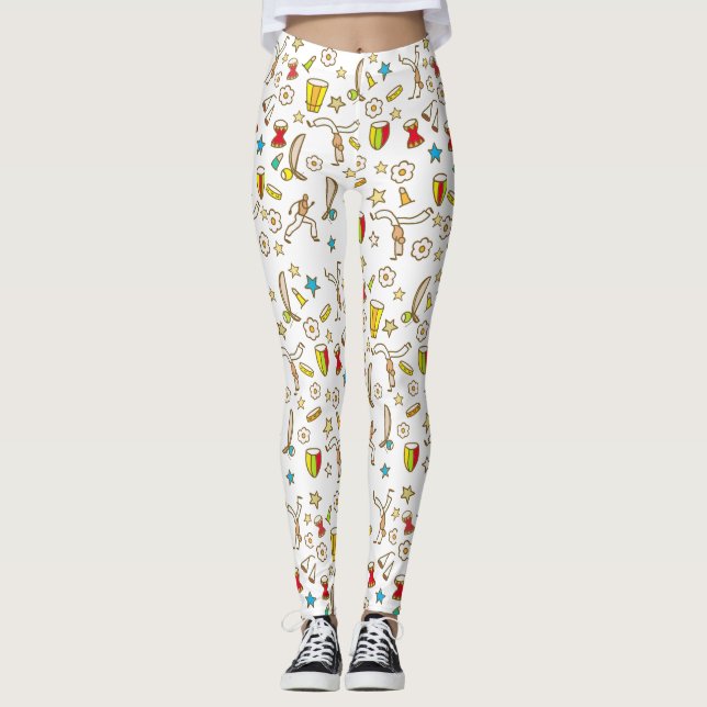 Legging trousers with a design of Capoeira (Front)