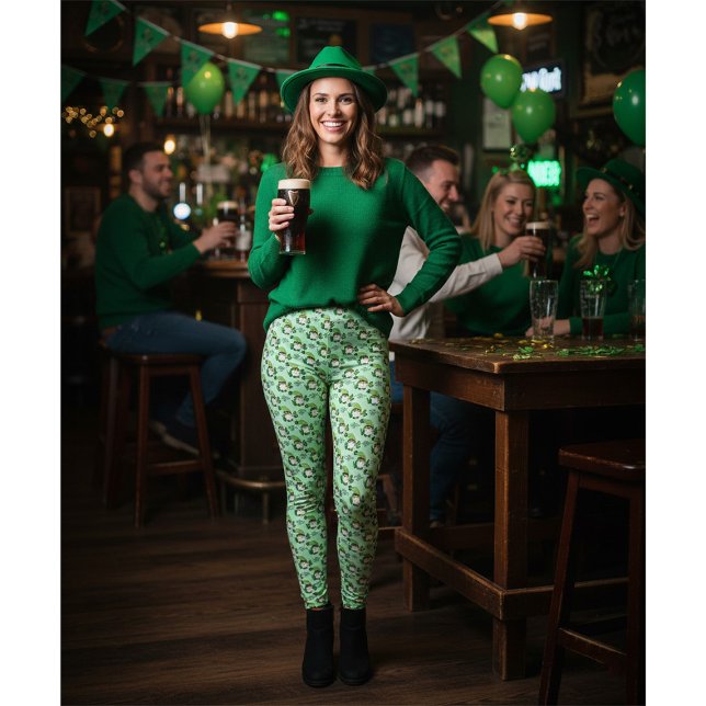 Legging vert Gnome de la Saint-Patrick (Créateur téléchargé)