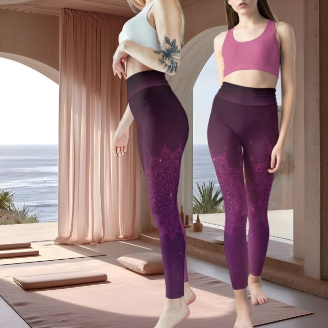 Legging violet Mandala (Créateur téléchargé)