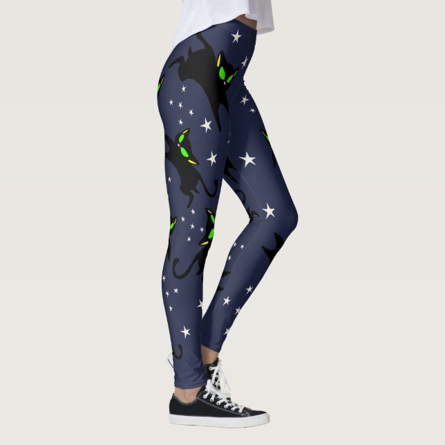 Leggings 13 Black Kitties Twinkle Twinkle - Heure de nuit (Droite)