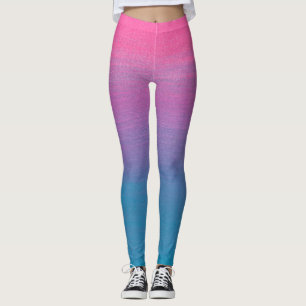 Leggings/3 Tones Blue, Purple and Pink Leggings