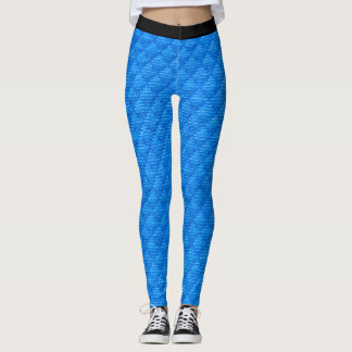 Leggings 3d motif de texture étonnante en col bleu ciel ext
