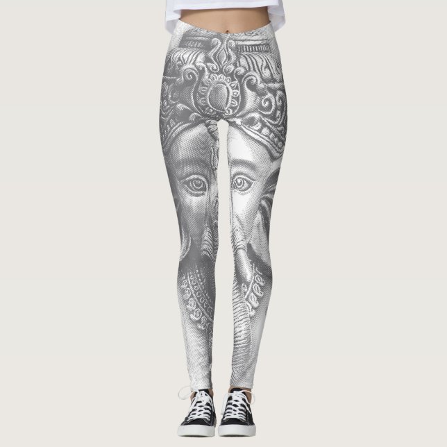 Leggings 3d Seigneur Ganesha - Om (Devant)