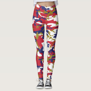 Leggings 4 juillet, Jour de l'Indépendance, Or de camouflag