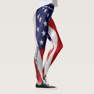 Leggings 4th JULY American Flag USA Parade