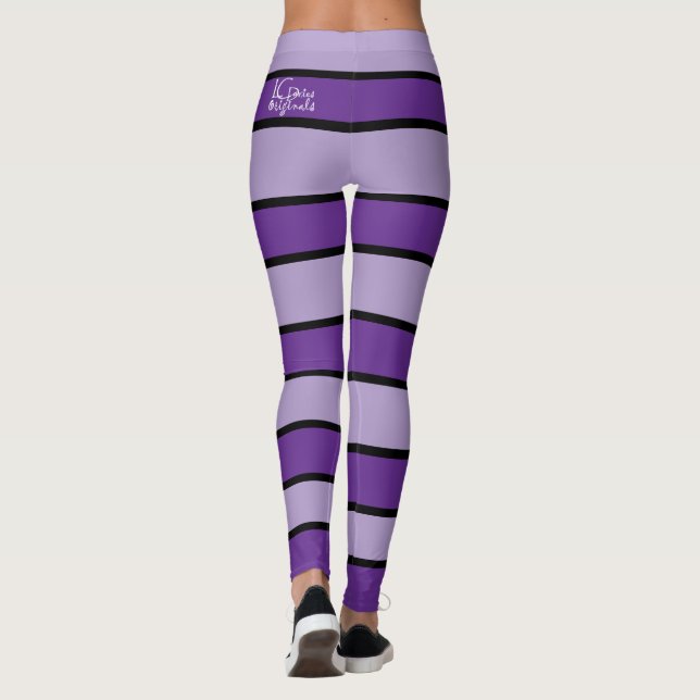 Leggings à bande violette (Dos)