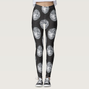 leggings à billes de disco argent