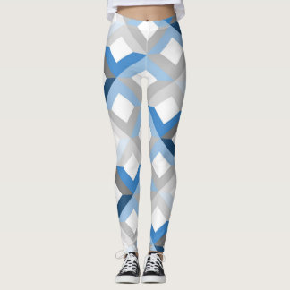 leggings à chevrons bleus